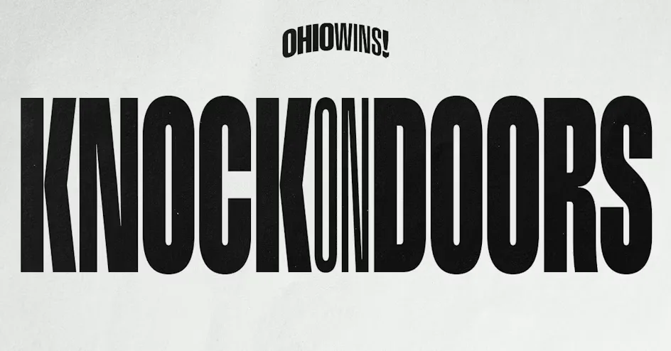 OhioWins 'Knock on Doors' canvass graphic